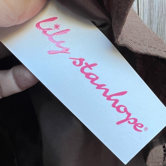 NWT Lily Stanhope Brown Linen Blend Skirt Sz 8 - Picture 6 of 11